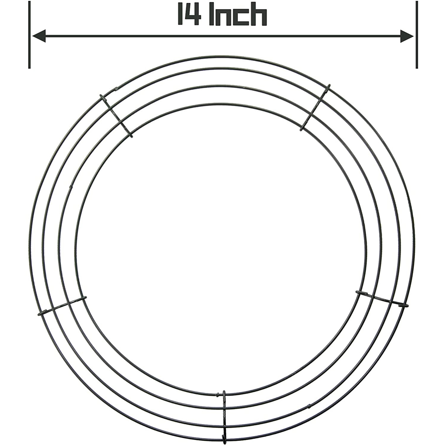 Wreath Form Wire - A25F-14 Polegadas Armação de Metal Redonda